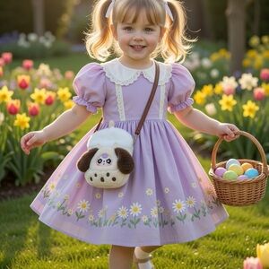 Charming Kids' Plush Puppy Shoulder Bag